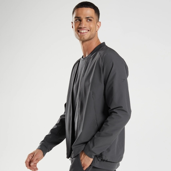 NWOT Gymshark Men’s Onyx Gray Studio Jacket - Picture 3 of 12